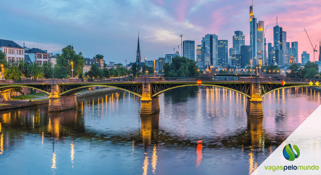 Frankfurt ao pôr do sol