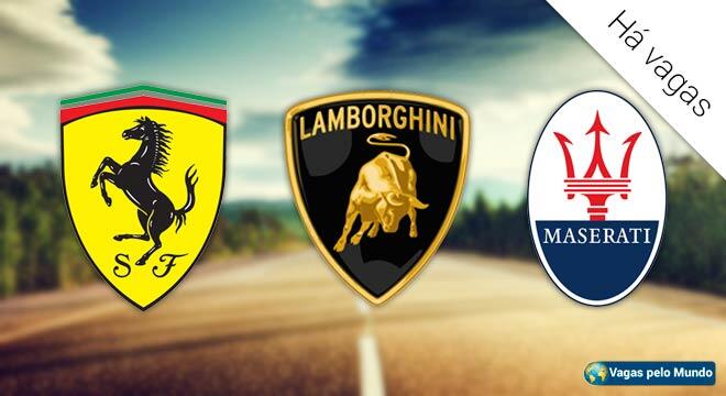 Ferrari, Lamborghini e Maserati estao contratando