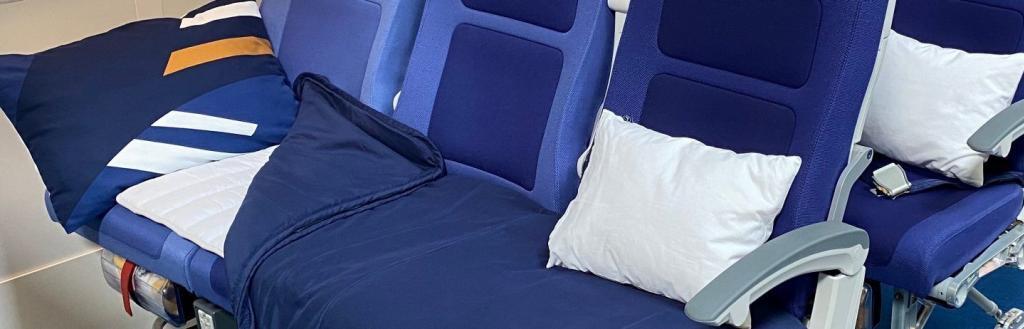 voo com cama da Lufthansa