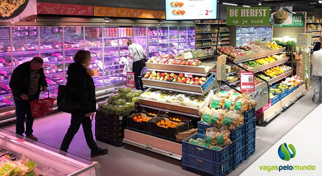 vagas em supermercado na Bélgica