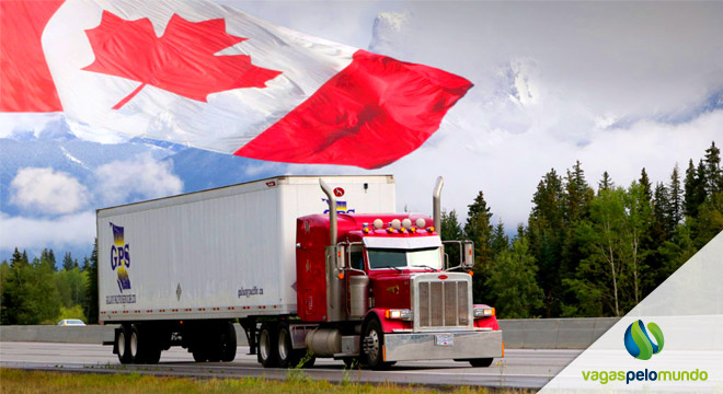 motorista de caminhão no Canadá