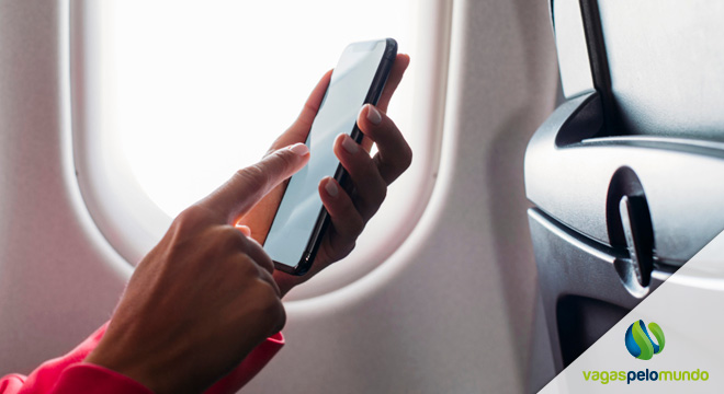 celular no avião