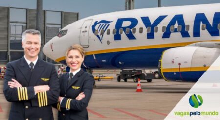 Vagas na Ryanair para pilotos brasileiros