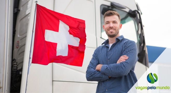 Motorista de caminhão na Suíça
