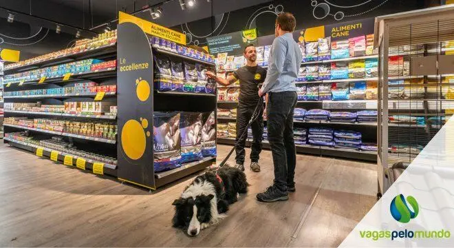 Trabalhar na Itália em rede de pet shop