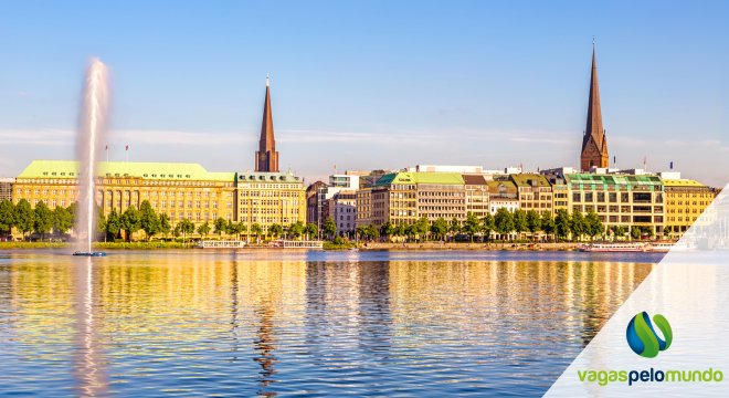 Lago Alster em Hamburgo