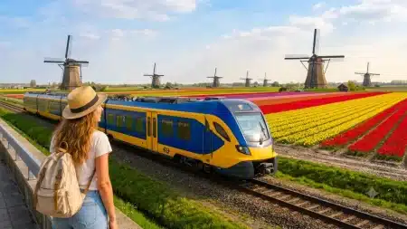 Viajar pela Holanda de trem